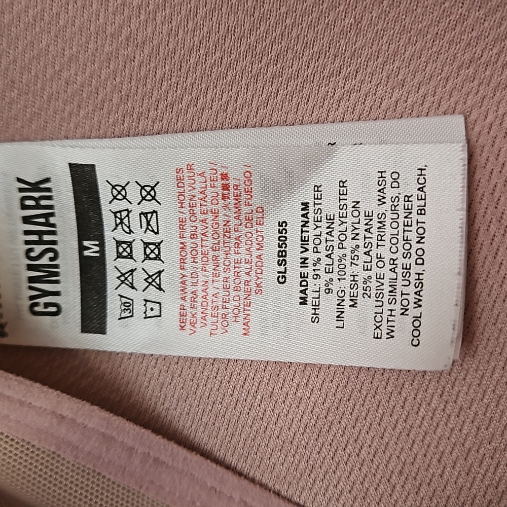 Gymshark light pink sport bra women's size medium - Picture 6 of 8